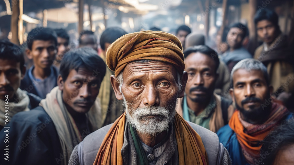 Portrait of a Group of Indian People Standing Proud on the Street. Concept of Diversity, Togetherness, and Cultural Harmony Portrait of a Group of Indian People Standing Proud on the Street. Concept of Diversity, Togetherness, and Cultural Harmony