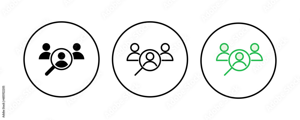 Hiring icon set. Search job vacancy icon. Human resources concept. Recruitment Hiring icon set. Search job vacancy icon. Human resources concept. Recruitment