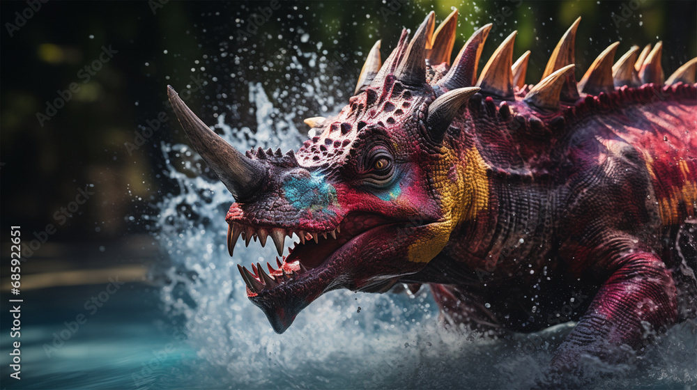 トリケラトプスのイメージ - image of Triceratops - No5-6 Generative AI