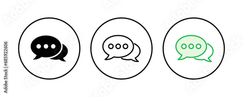 Chat icon set. speech bubble icon. comment icon vector. message. contact us