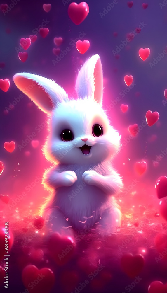 easter bunny with heart easter bunny with heart