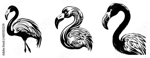 Assorted Flamingo Silhouettes Set for Versatile Designs