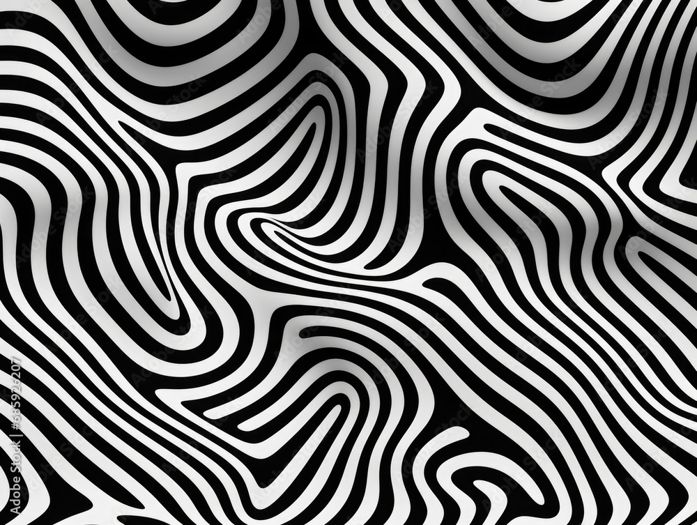 Fototapeta premium A minimalist, black and white pattern of repeating lines.