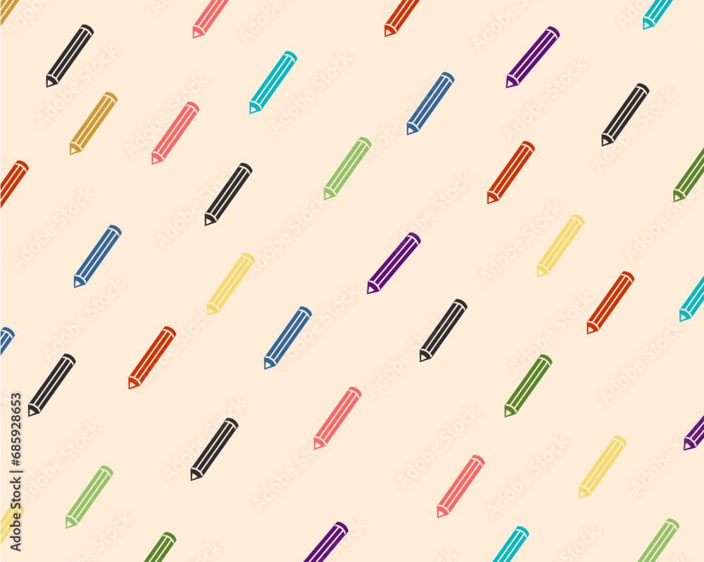 seamless pattern with colorful pencils seamless pattern with colorful pencils