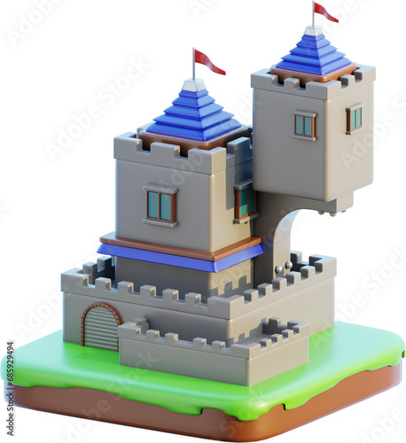 Castle 3D illustration photo