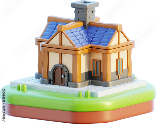 Fantasy House 3D Illustration photo