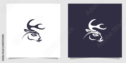 Fototapeta Naklejka Na Ścianę i Meble -  deer logo design vector
