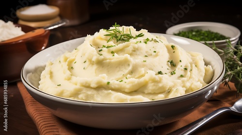 Classic and creamy mashed potatoes photo