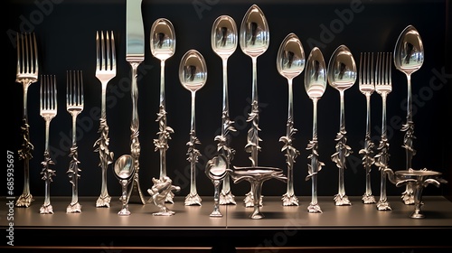 Elegant and timeless silverware displays