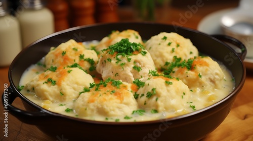 Warm and comforting chicken and dumplings