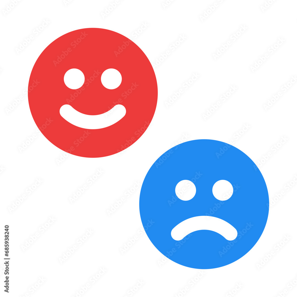 Fototapeta premium コミュニケーション、感情を表すカラースタイルのアイコン