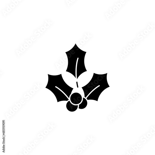 holly concept line icon. Simple element illustration. holly concept outline symbol design.