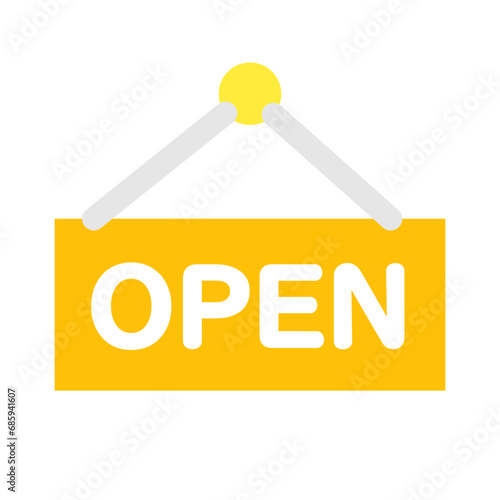 ショッピング、オープンを表すカラースタイルのアイコン