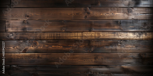 Dark Stained Hardwood Panel Wall Background