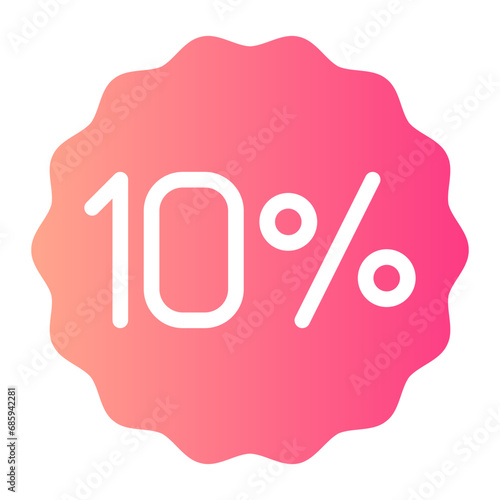 10 percent gradient icon