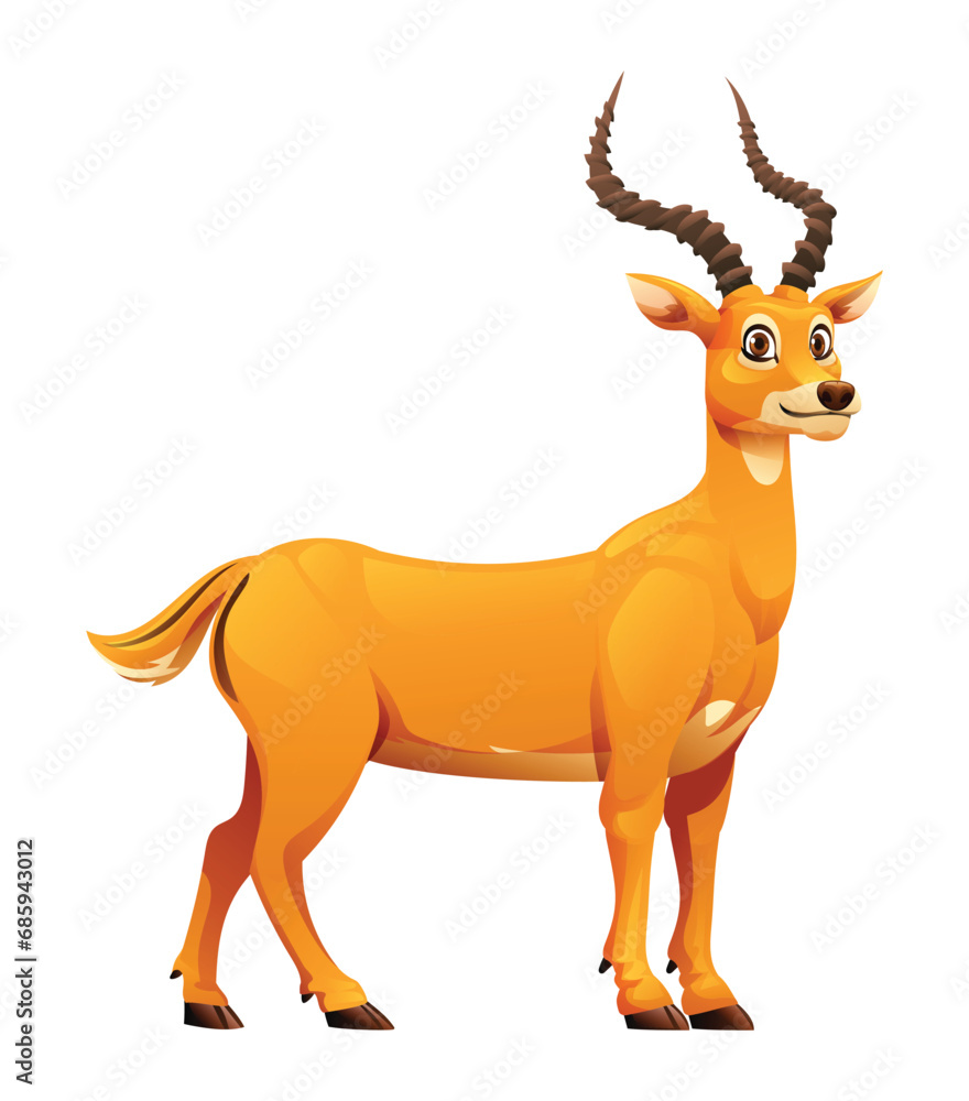 Impala cartoon illustration isolated on white background Impala cartoon illustration isolated on white background