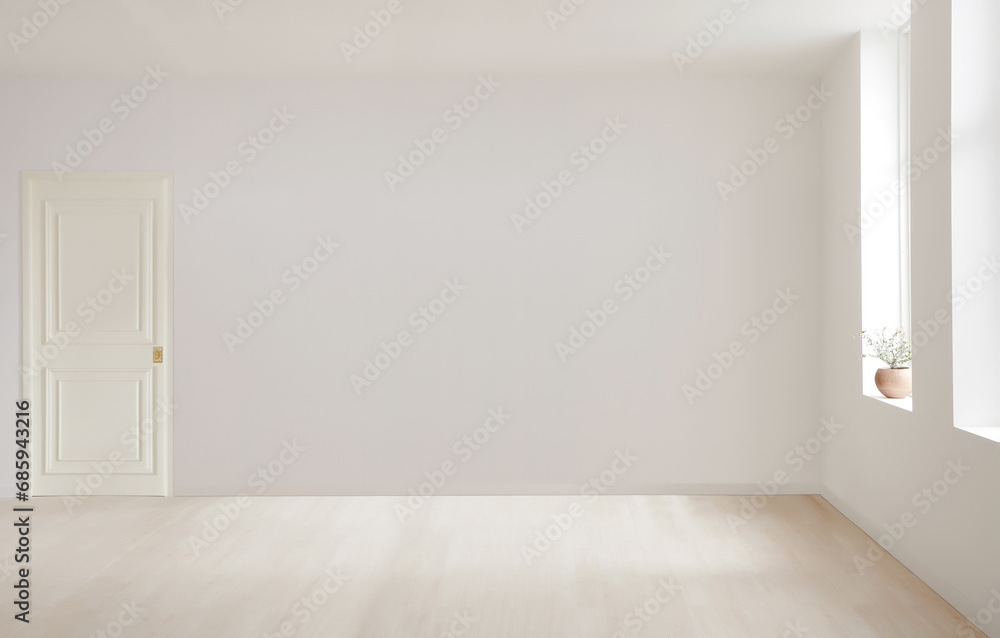 Empty interior room. Clean minimalist room interior. 3d illustration. Empty interior room. Clean minimalist room interior. 3d illustration.