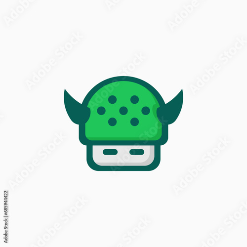 Burger King mushroom logo, very suitable for clothing labels, food logos or esports logos