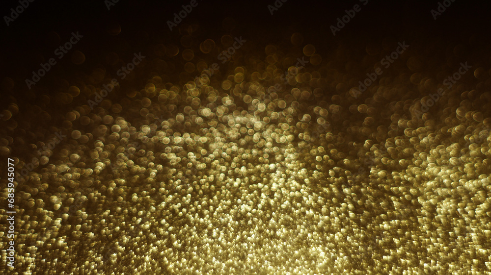 Golden Glitter Bokeh - Radiant and Shimmering Light Effects, Ideal for Adding a Touch of Luxury and Sparkle to Various Creative Projects.