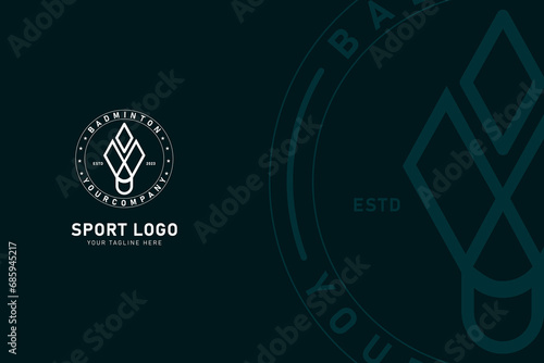 Badminton sport logo