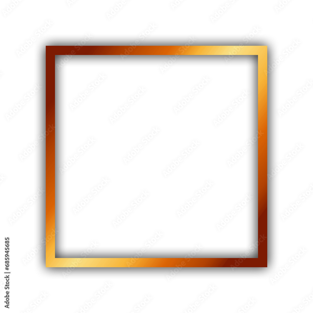 gold color rectangle with shadow gold color rectangle with shadow