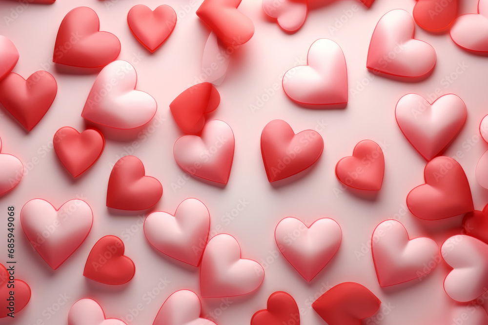 Valentine's day background with 3d hearts Valentine's day background with 3d hearts
