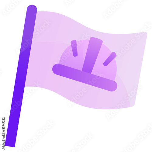 Labour Day Flag Icon 