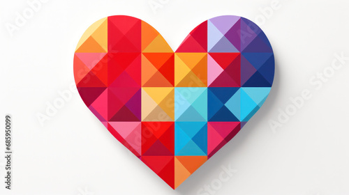 Wallpaper Mural A colorful mosaic heart showcases vibrant love, with a dynamic and joyful palette of emotions.
 Torontodigital.ca