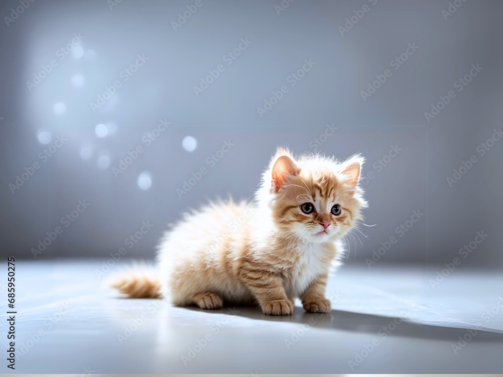 Fototapeta premium 少し警戒してる子猫
