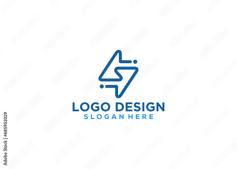 	
letter S company name logo illustration