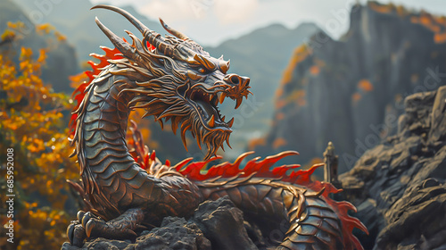 龍のイメージ - image of Chinese Dragon - No1-8 Generative AI photo