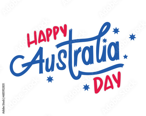 australia day lettering celebration