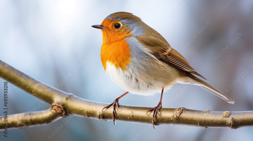 Fototapeta premium robin on a branch