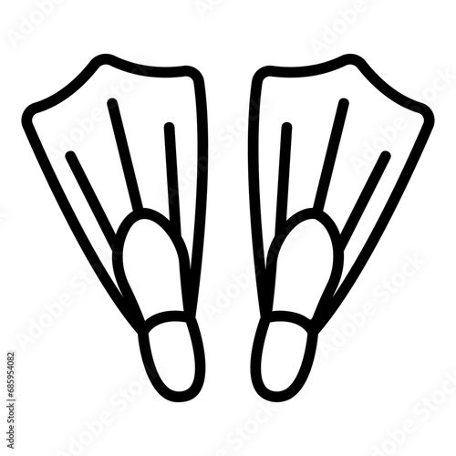 flippers outline icon