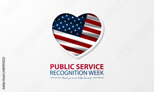 Happy Public Service Recognition Week Background Vector Illustration