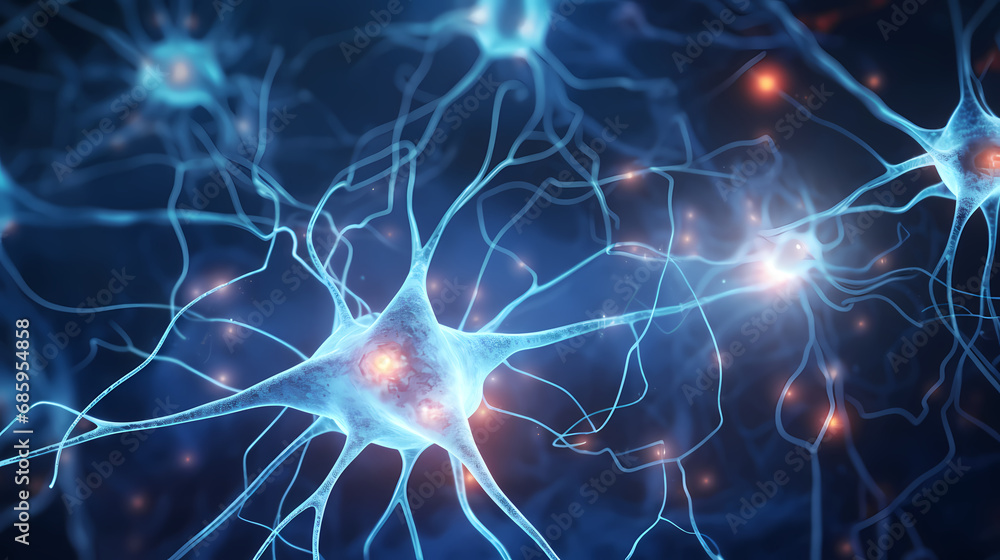 Neurons brain cell medical background Neurons brain cell medical background