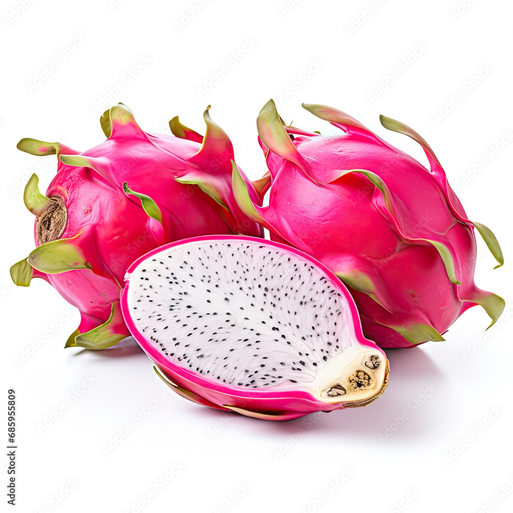 dragon fruit isolated on white background dragon fruit isolated on white background