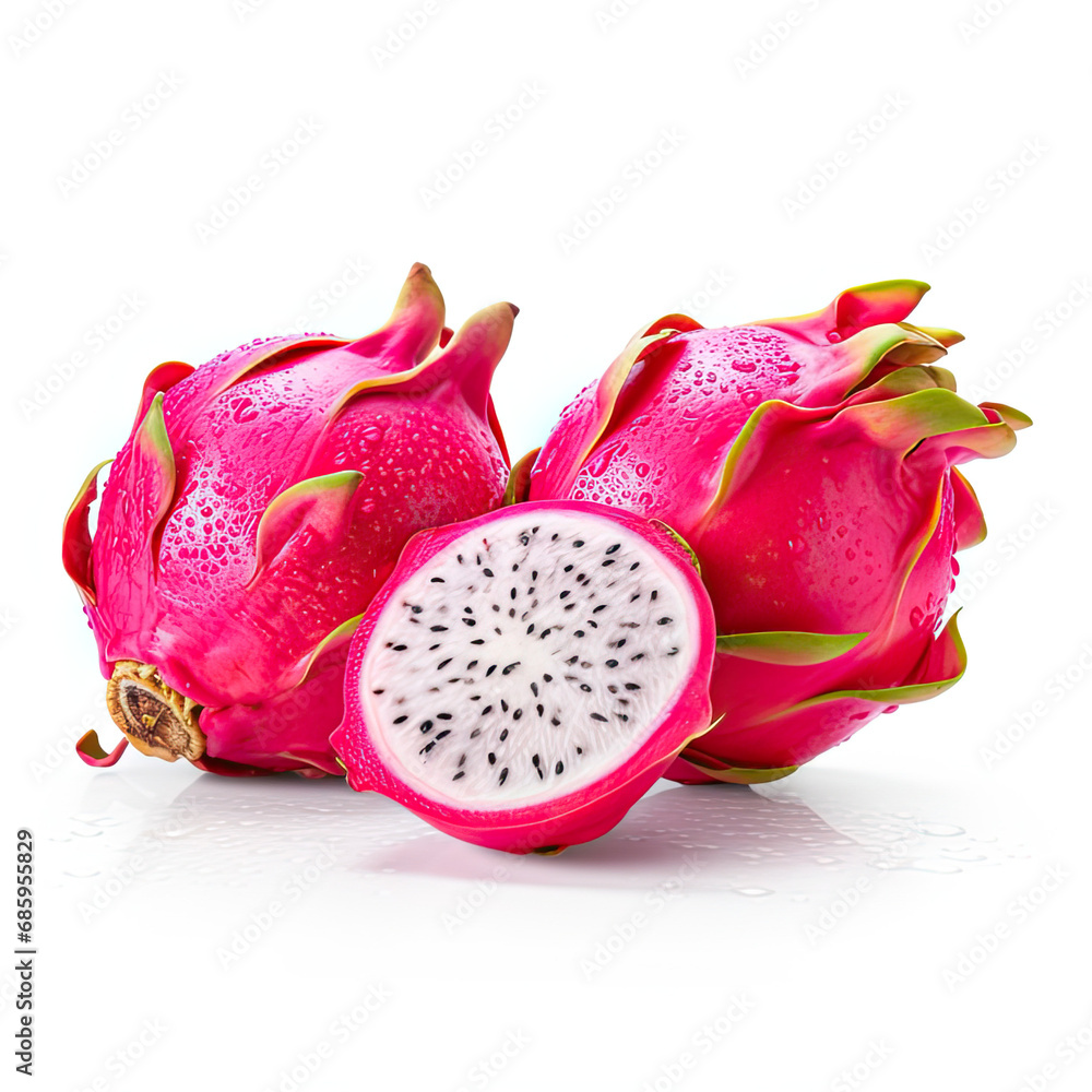 dragon fruit isolated on white background dragon fruit isolated on white background