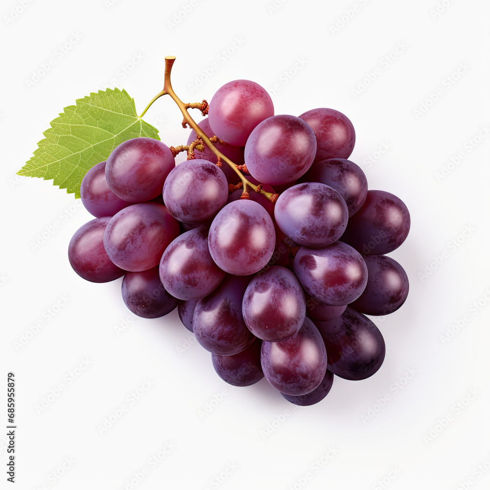 Fototapeta premium grapes isolated on white background