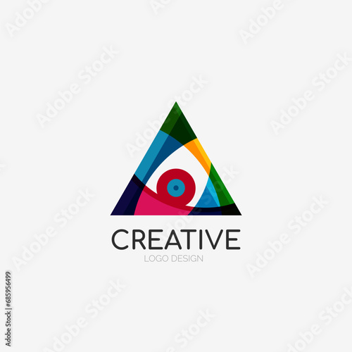 Free Download Triangle abstract logo, business emblem icon - GFXLoad