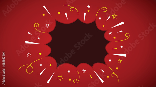 Blank speech text boom explosion comic pop art style background