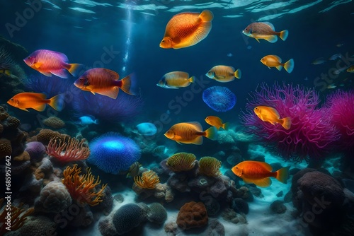 new shape jellyfish in aquarium