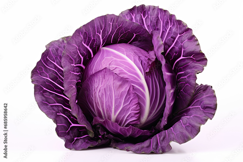 purple cabbage isolated on white background purple cabbage isolated on white background