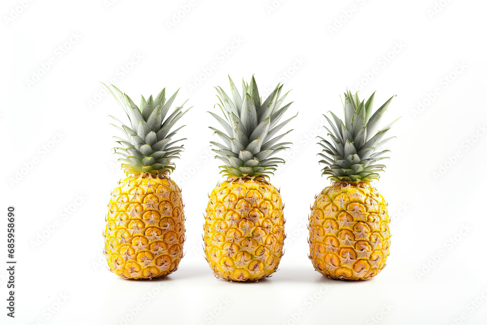 pineapples isolated on a white background pineapples isolated on a white background