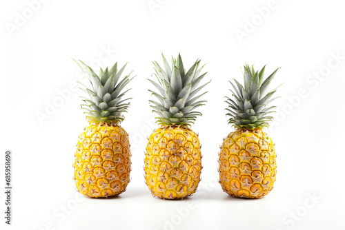 pineapples isolated on a white background