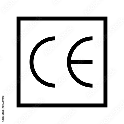 Euro standard. Europe CE marking. Sticker on product packaging. European manufacturer quality certificate. Vector illustration. EPS 10.