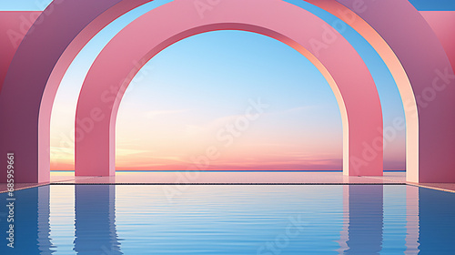 arch in the sky HD 8K wallpaper Stock Photographic Image  © AA