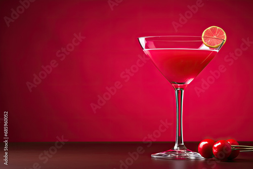 Christmas cranberry cocktail with rosemary