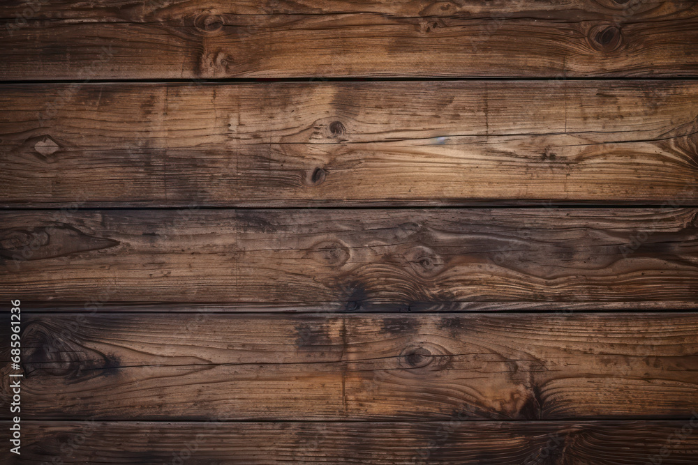 Naklejka premium Embrace the allure of old panel wood texture in this abstract background. A template for creative artistry. Wood is AI Generative.