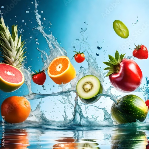 fruits in water